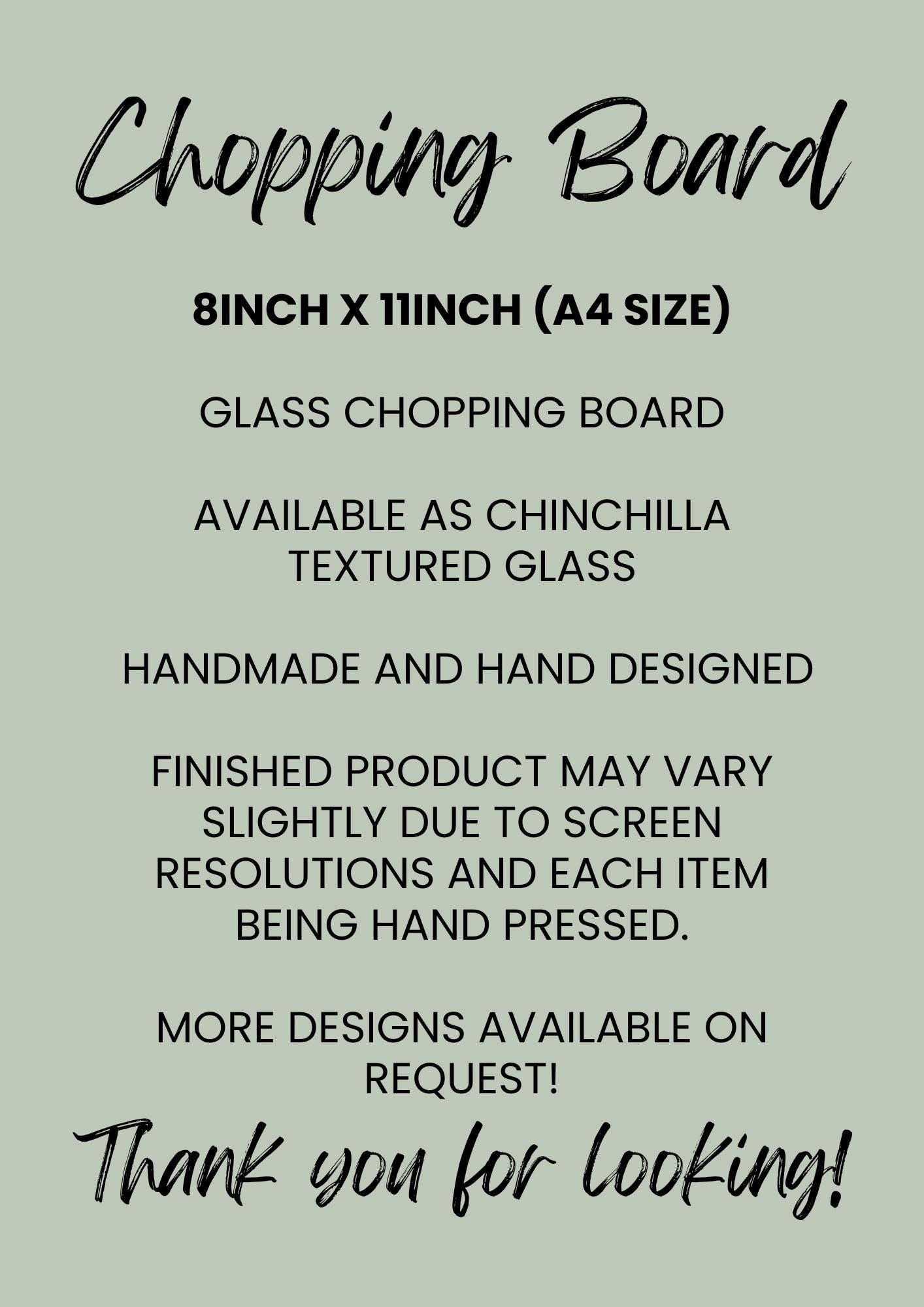 Cavachon 8inch x 11inch Glass Chopping Board