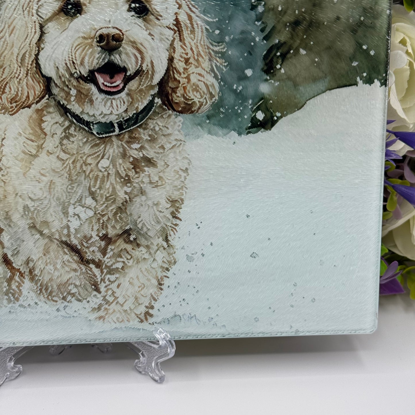 Cavachon 8inch x 11inch Glass Chopping Board