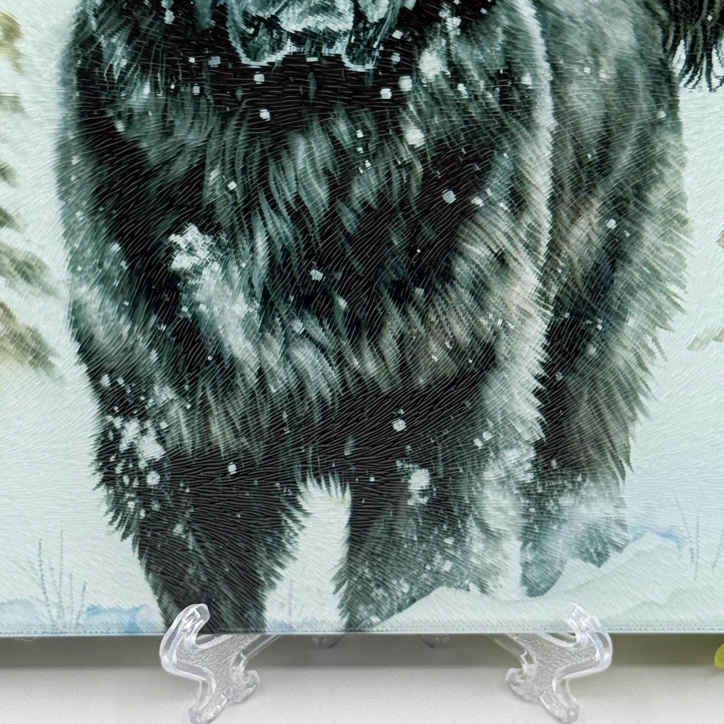 Newfoundland Winter 8inch x 11inch Glass Chopping Board