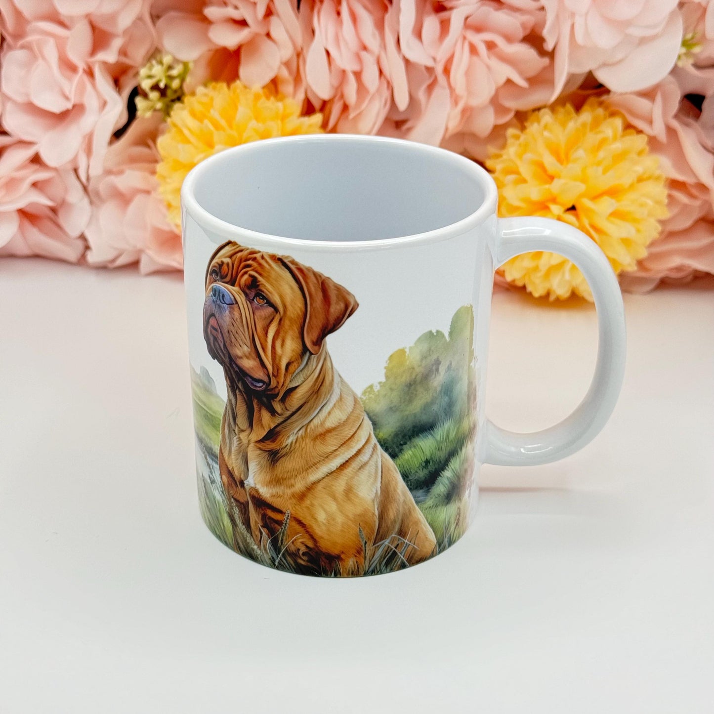 Dogue De Bordeaux Ceramic Dog Mug: Handmade Pet Lover Gift