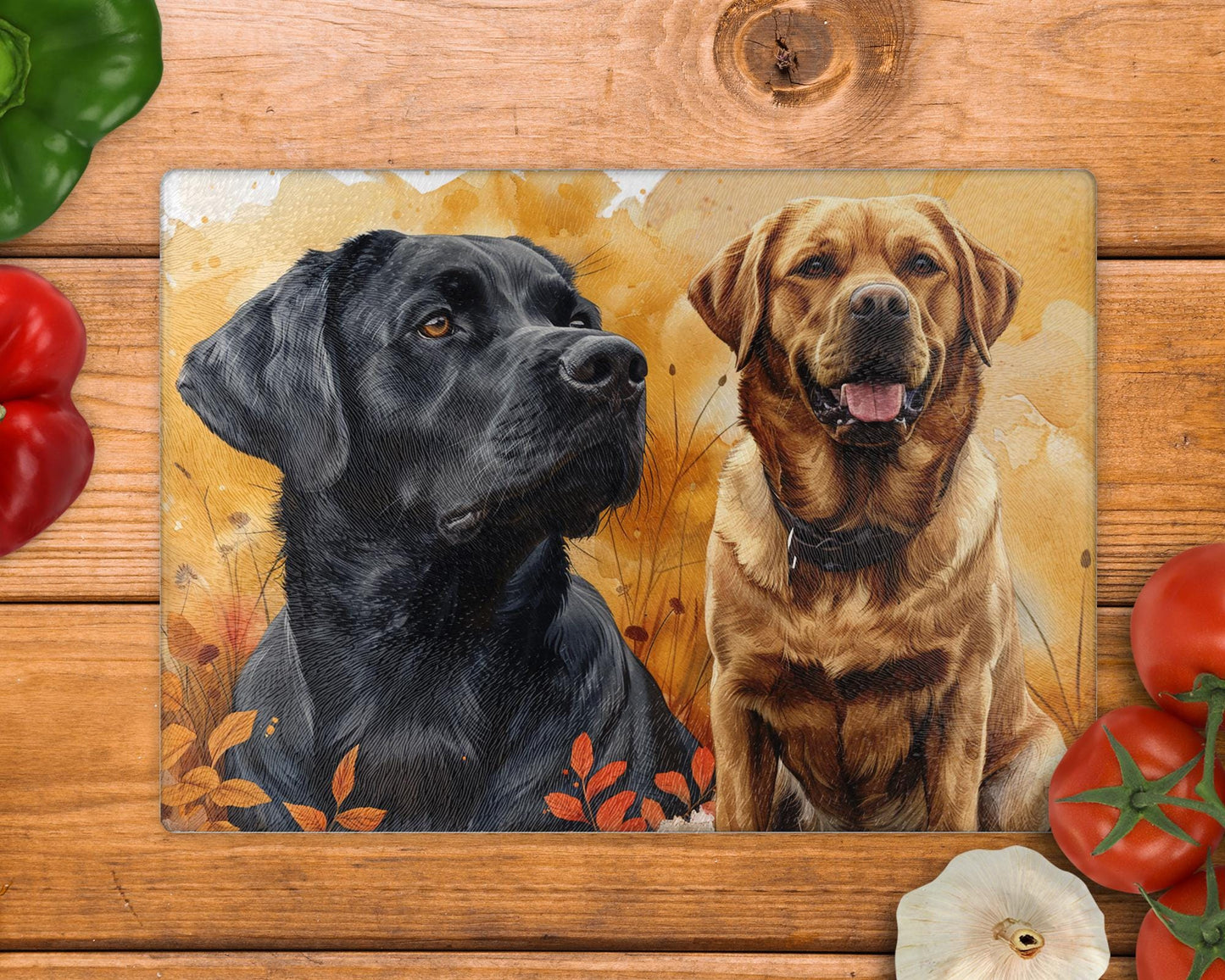 Labrador Glass Chopping Board - Worktop Saver