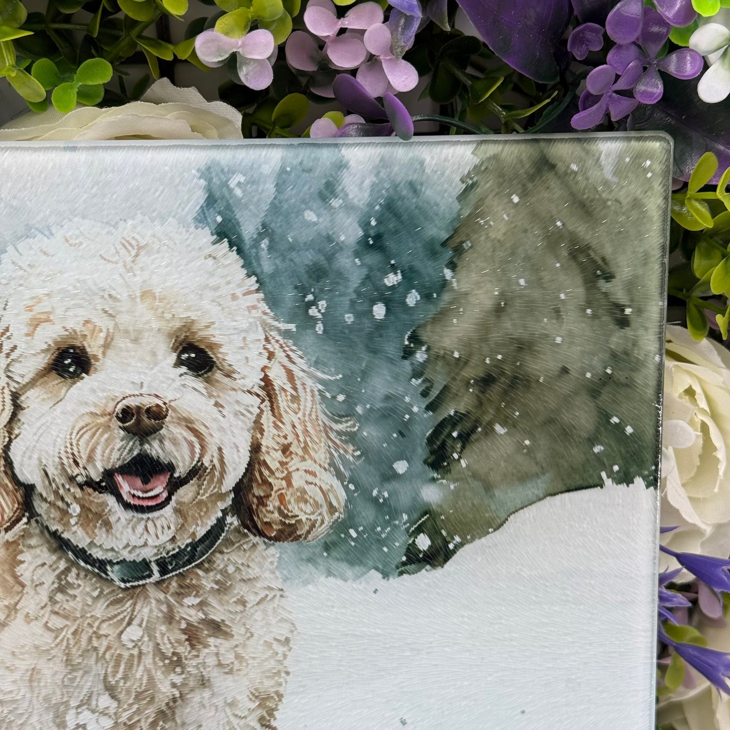 Cavachon 8inch x 11inch Glass Chopping Board