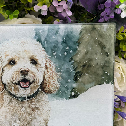 Cavachon 8inch x 11inch Glass Chopping Board