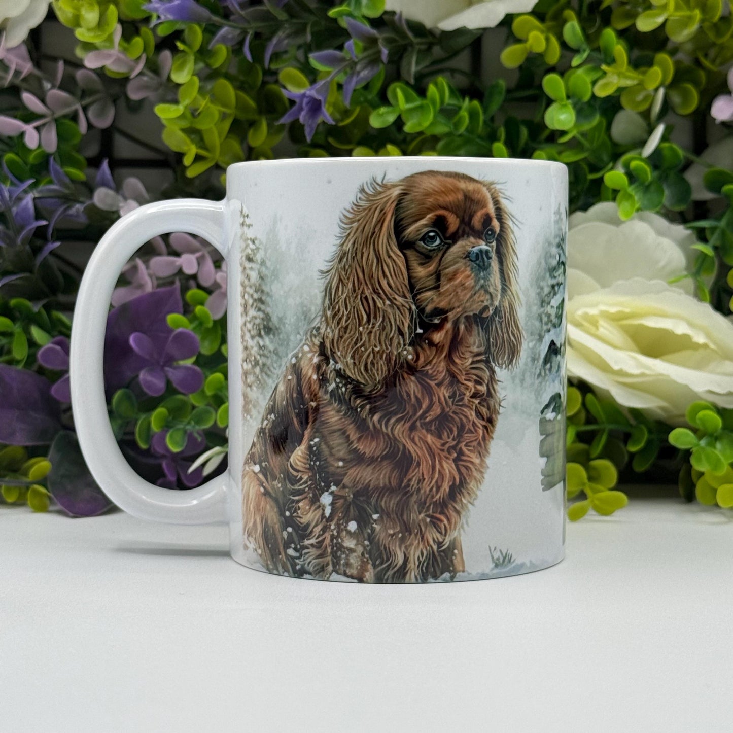 Cavalier King Charles Spaniel Ruby 11oz Mug: Handmade Dog Lover Gift