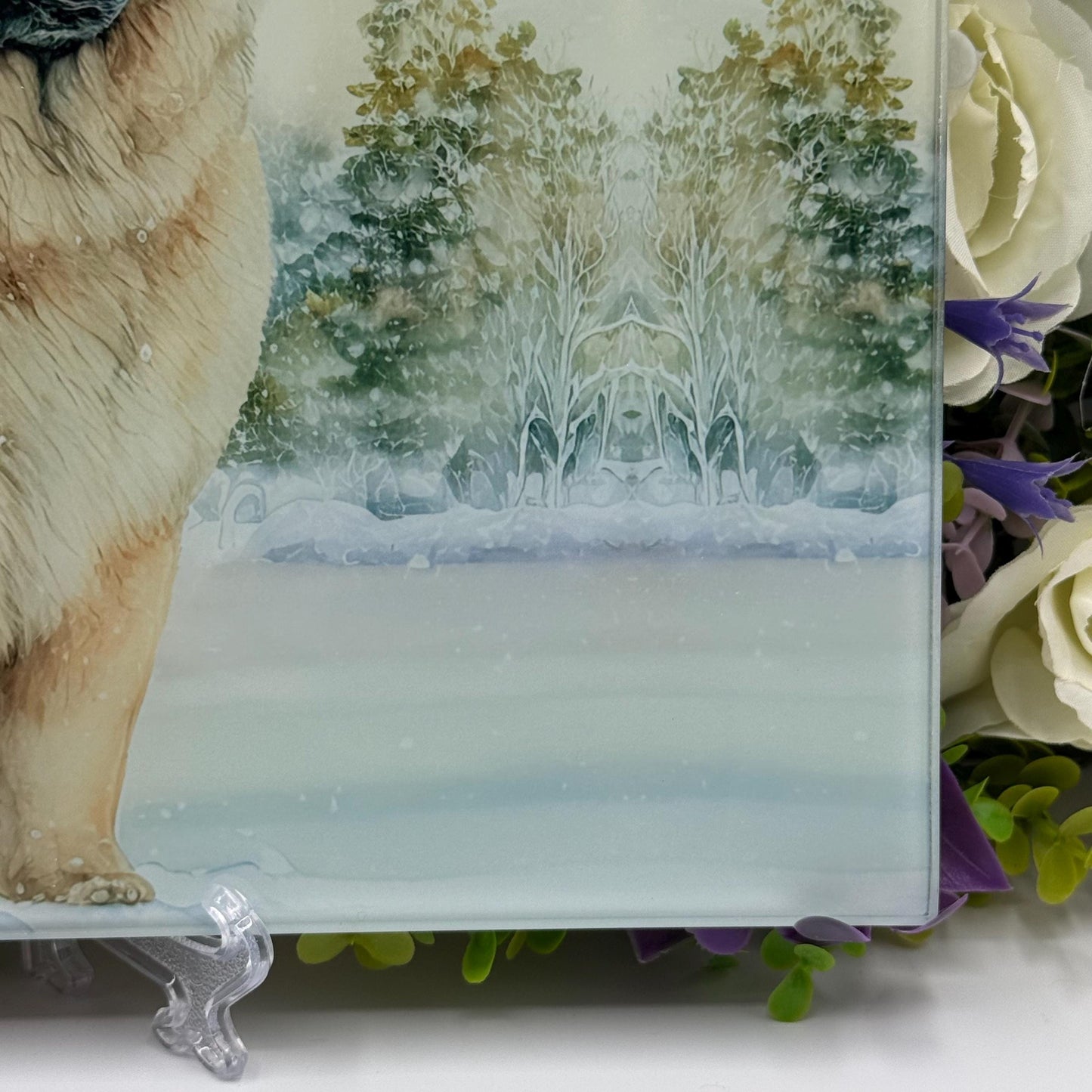 Chow Chow 8inch x 11inch Glass Chopping Board