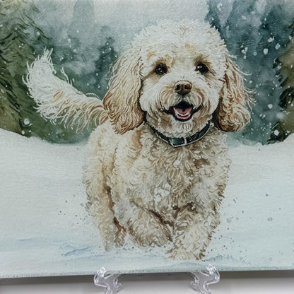 Cavachon 8inch x 11inch Glass Chopping Board