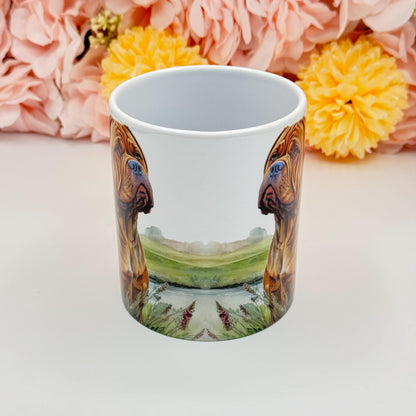 Dogue De Bordeaux Ceramic Dog Mug: Handmade Pet Lover Gift