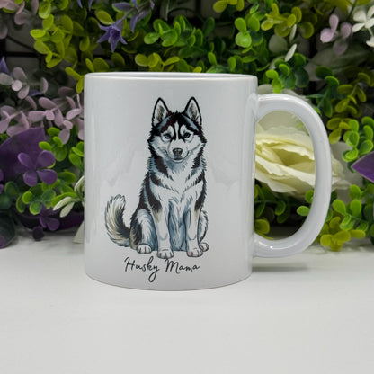 Husky Ceramic 11oz Dog Mug: Handmade Coffee Gift for Pet Lovers