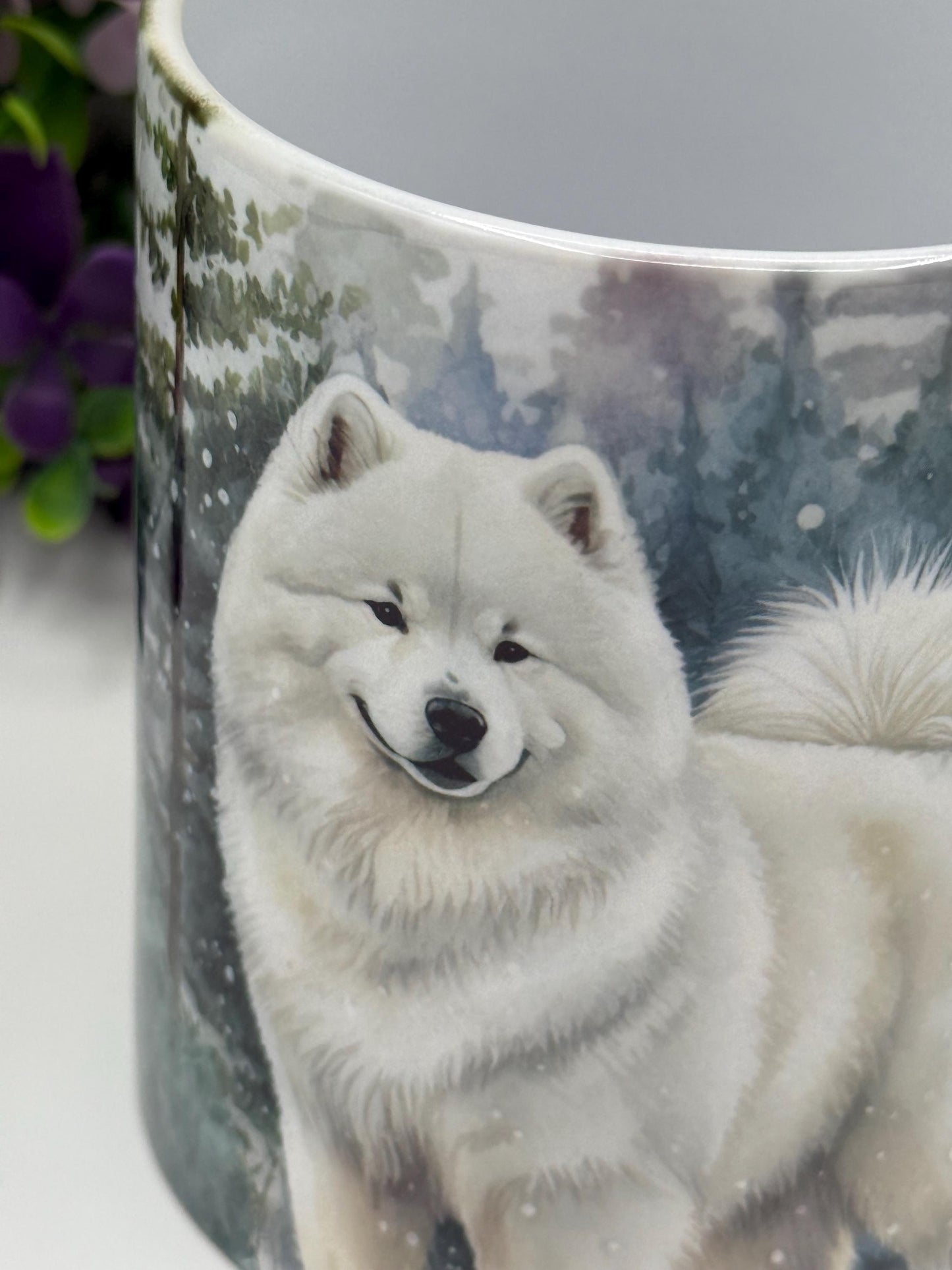 Samoyed Dog Mug: Handmade Ceramic Coffee Cup