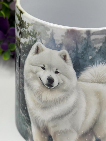 Samoyed Dog Mug: Handmade Ceramic Coffee Cup