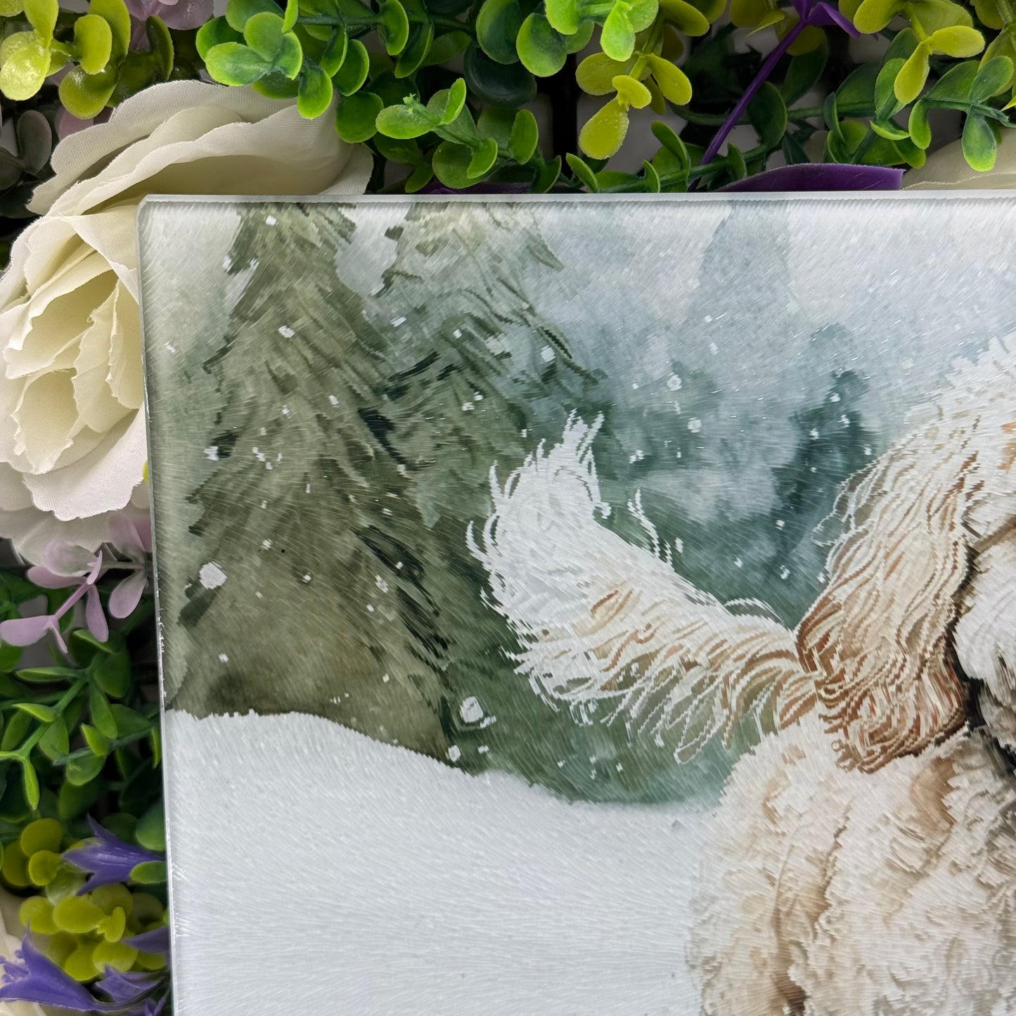 Cavachon 8inch x 11inch Glass Chopping Board