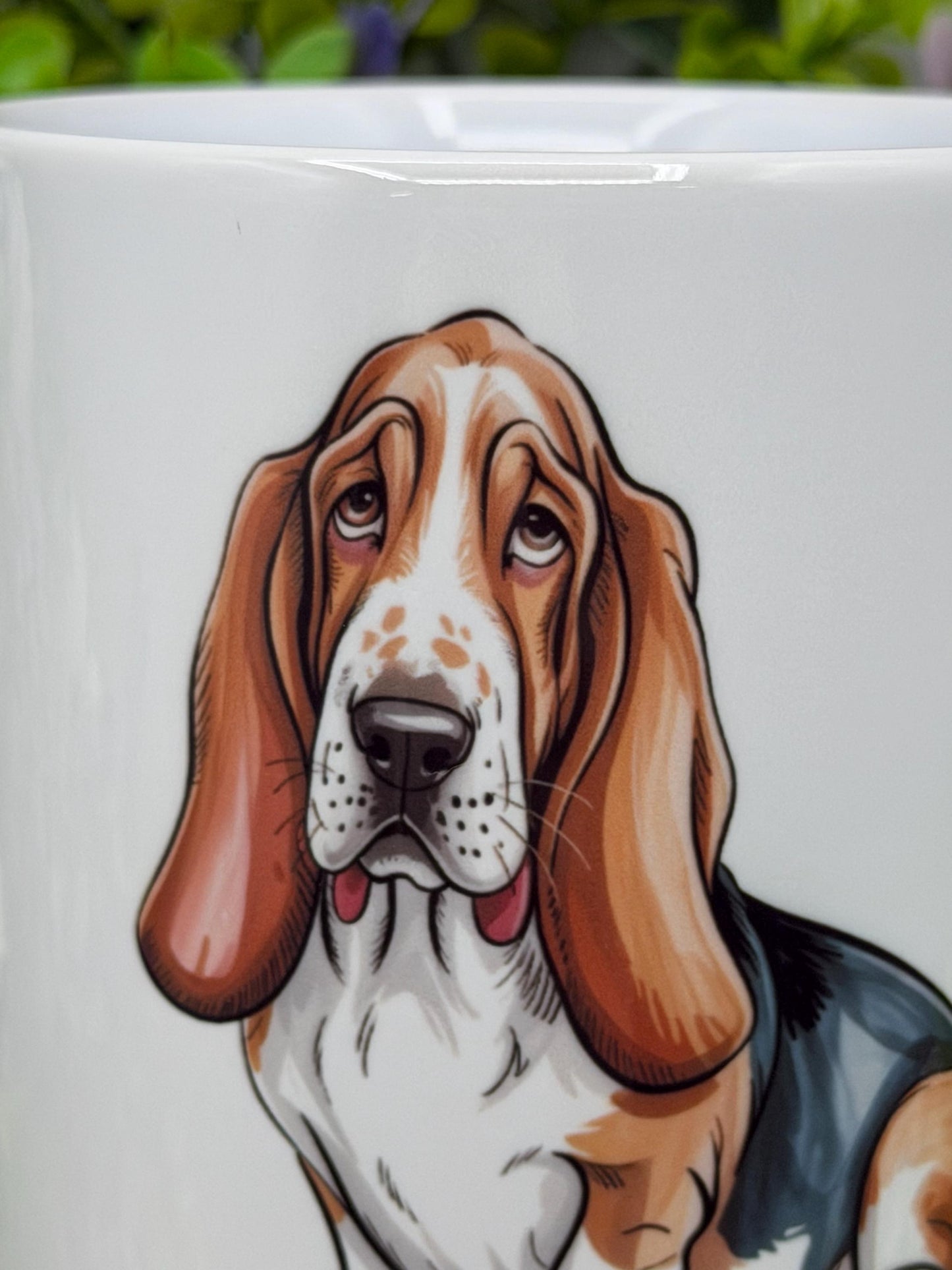 Basset Hound 11oz Ceramic Dog Mug: Gift for Pet Lovers