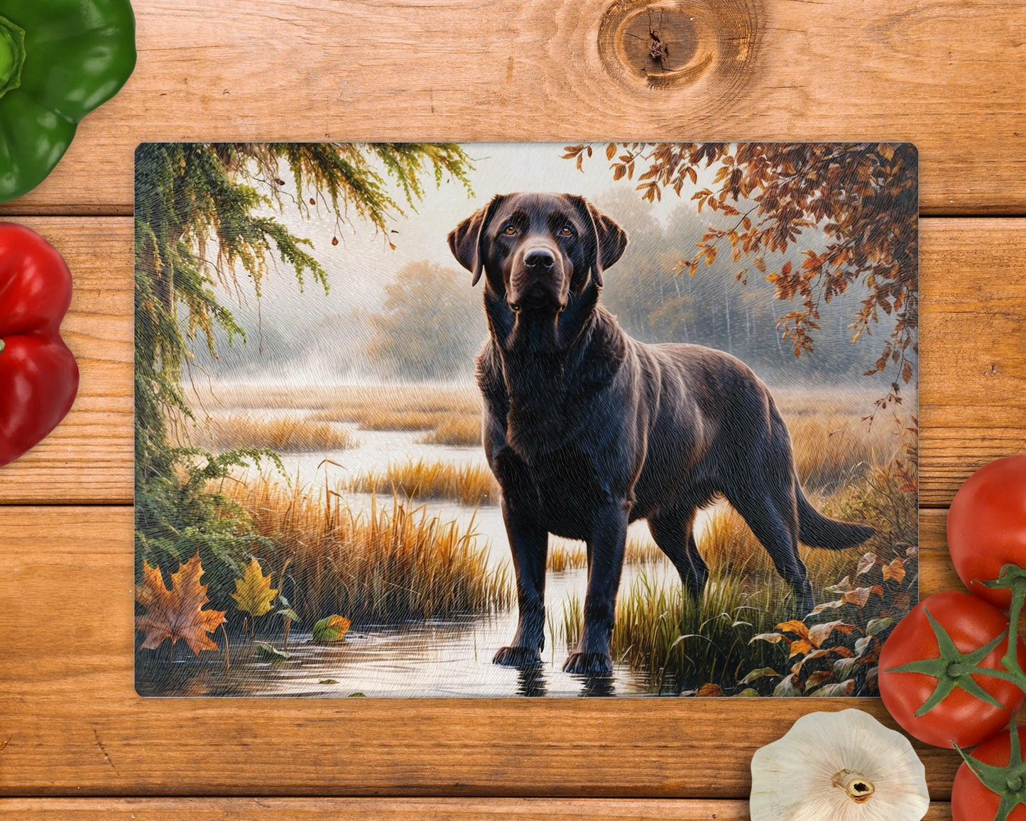 Labrador Lake Glass Chopping Board - Worktop Saver