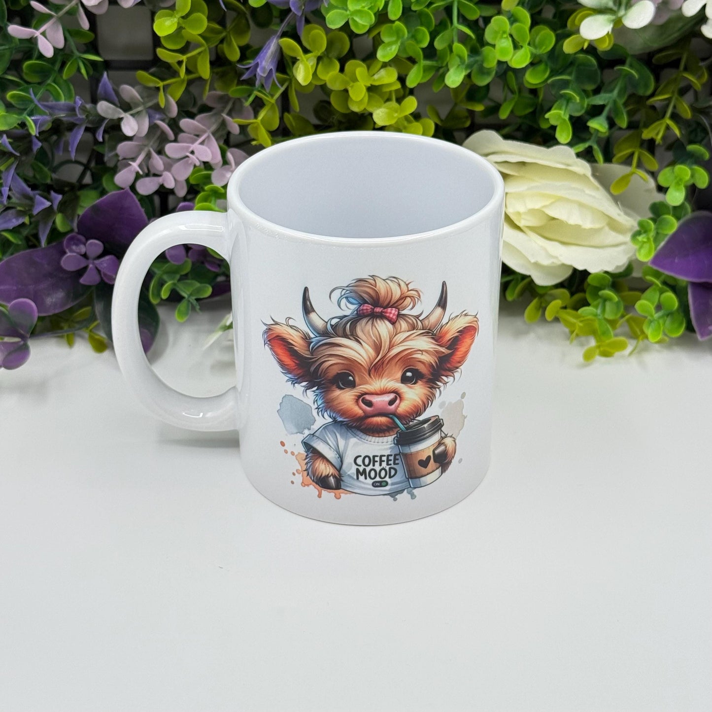 Highland Cow Coffee Mood 11oz Ceramic Mug