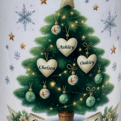 Personalised Family Christmas Tree 11oz Ceramic Mug
