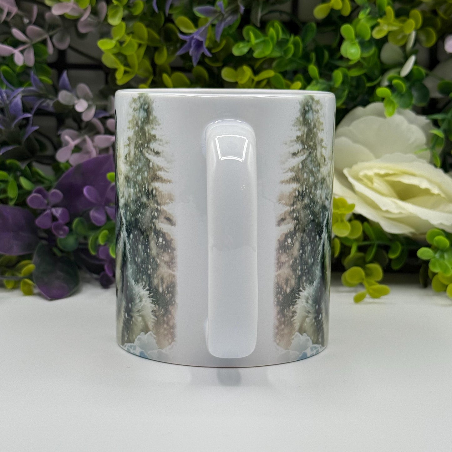 Alaskan Malamute Winter Forest 11oz Ceramic Coffee Mug: Unique Dog Lover Gift