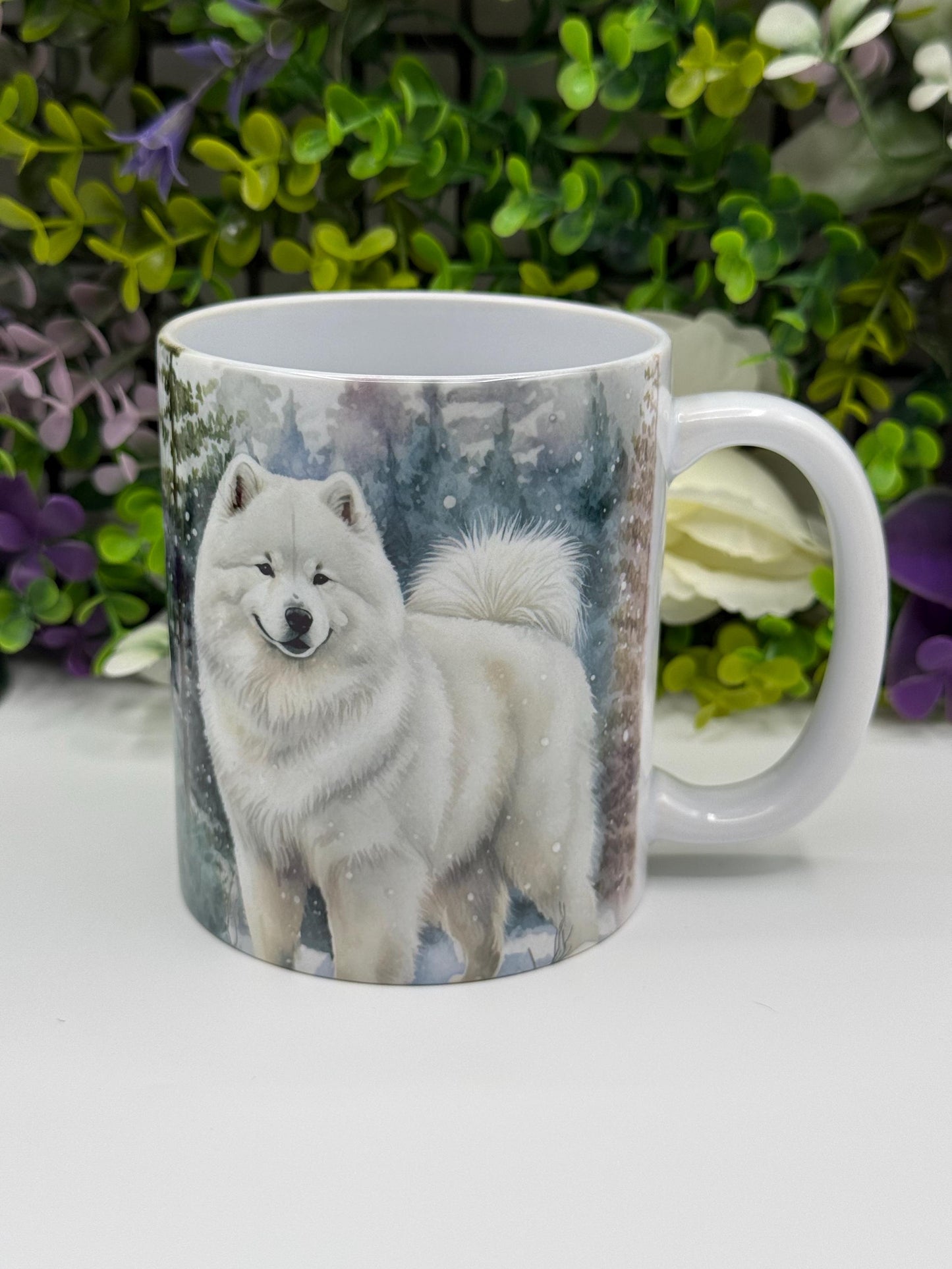 Samoyed Dog Mug: Handmade Ceramic Coffee Cup