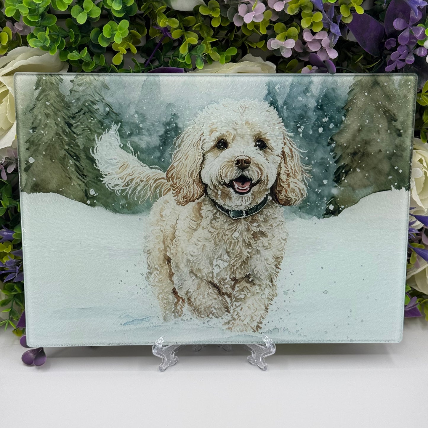 Cavachon 8inch x 11inch Glass Chopping Board