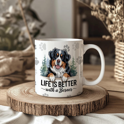 Bernese Mountain Dog Quote 11oz Ceramic Mug: Handmade Pet Lover Gift