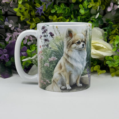 Chihuahua Rock and Flower 11oz Ceramic Dog Mug