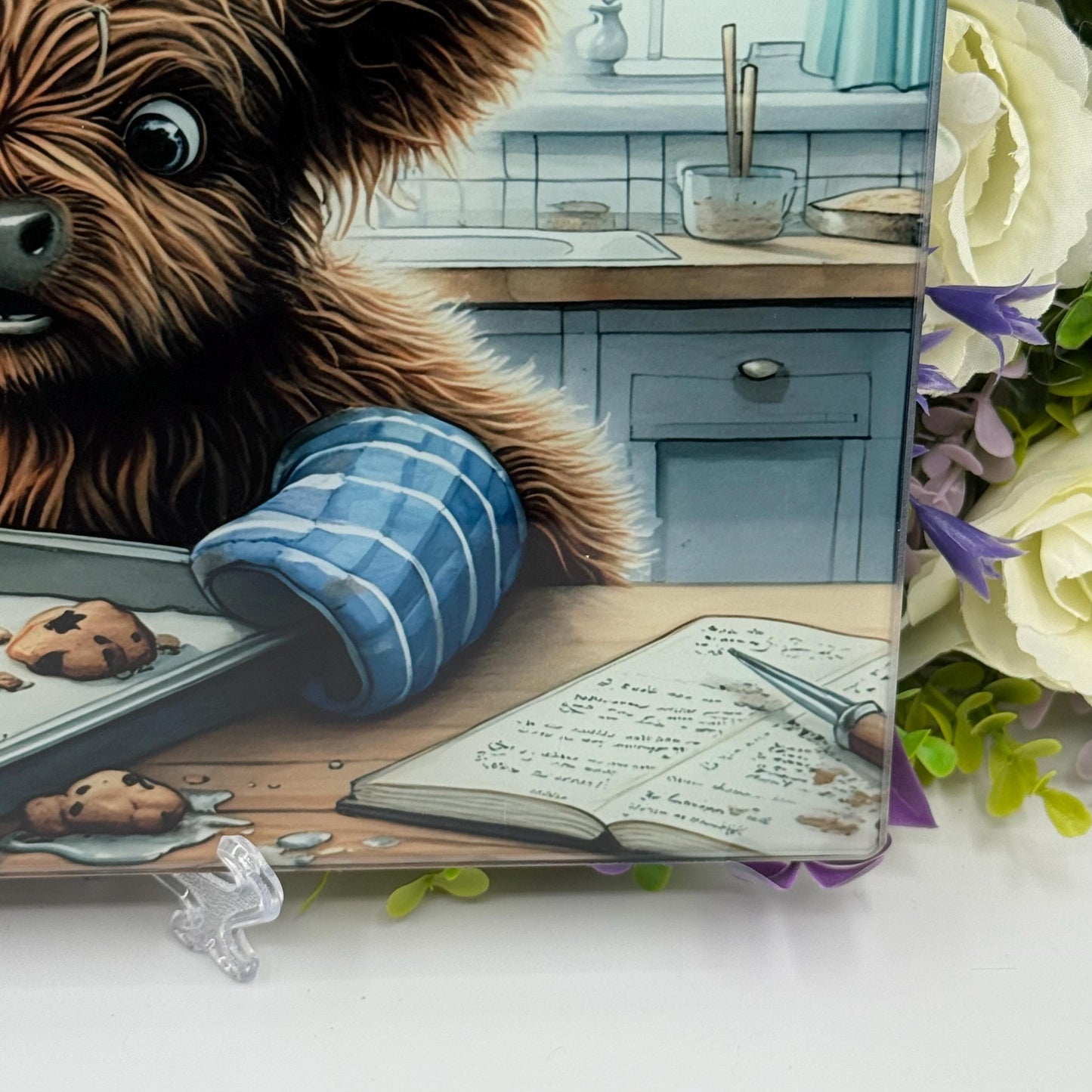 Highland Cow Humour 8inchx11inch Glass Chopping Board
