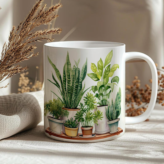 Plant Pot 11oz Ceramic Coffee Mug