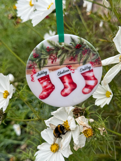 Personalised Christmas Stocking Ornament - Gifts, Keepsake, Memory Gifts
