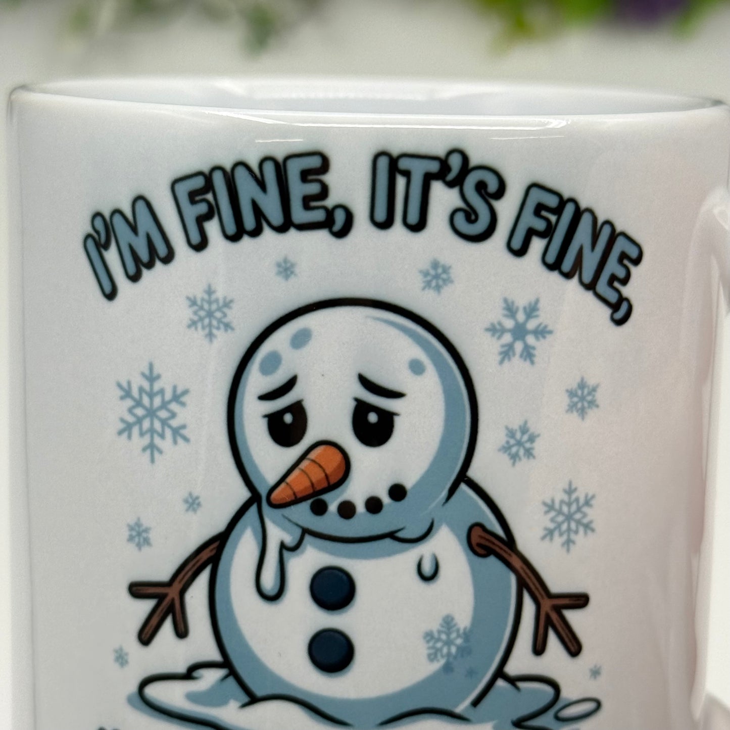 Snowman Melt Down 11oz Ceramic Mug