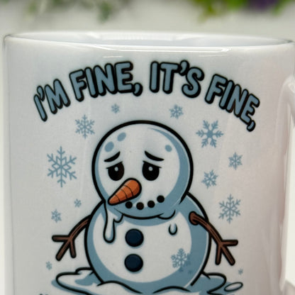 Snowman Melt Down 11oz Ceramic Mug