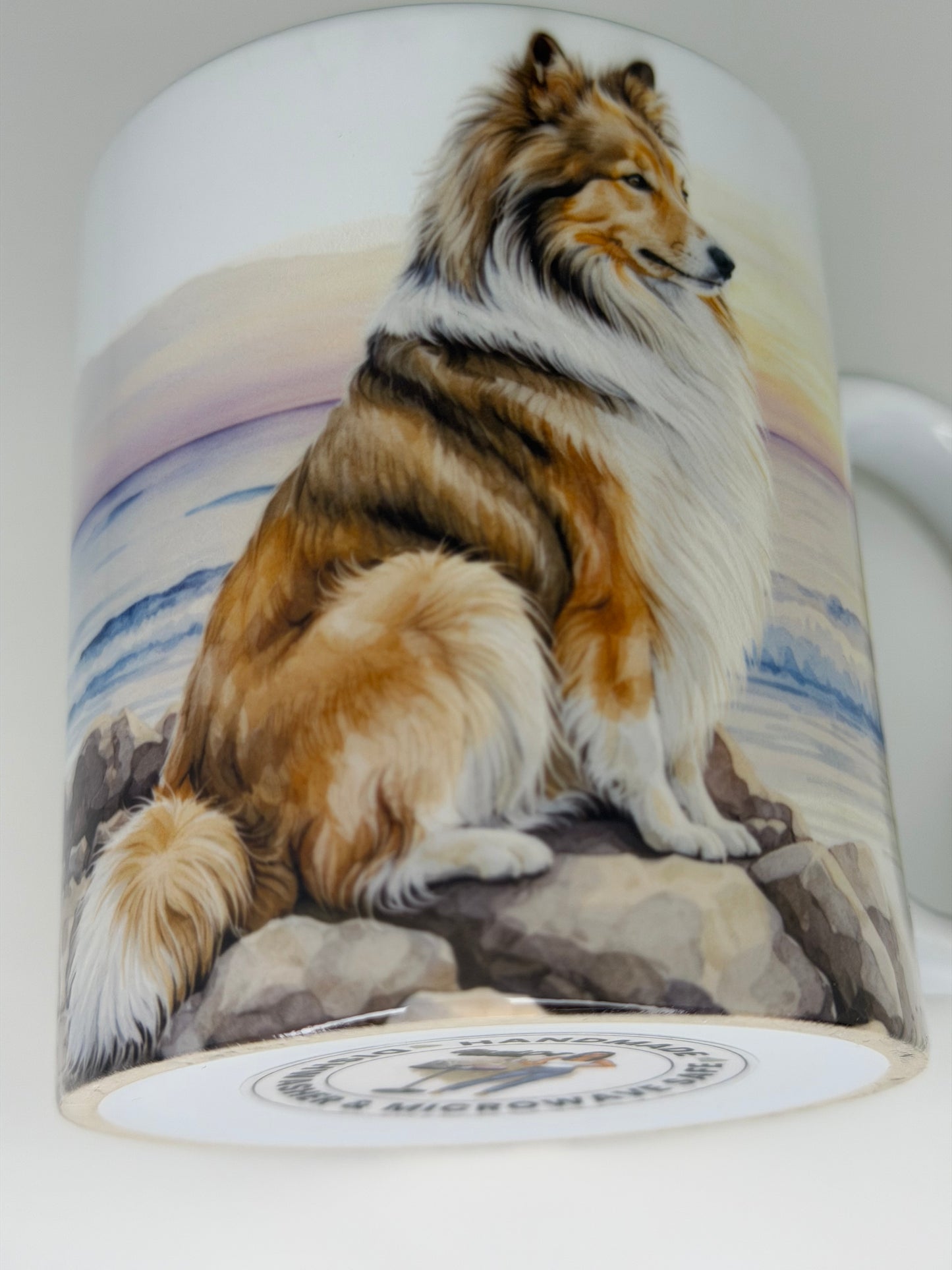 Shetland Sheepdog/Sheltie Mug: Handmade Ceramic Coffee Cup, Pet Lover Gift