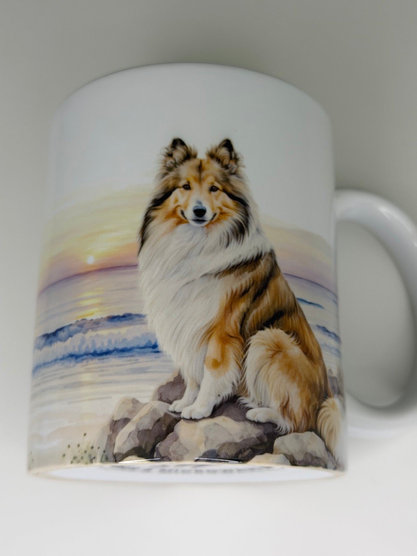 Shetland Sheepdog/Sheltie Mug: Handmade Ceramic Coffee Cup, Pet Lover Gift