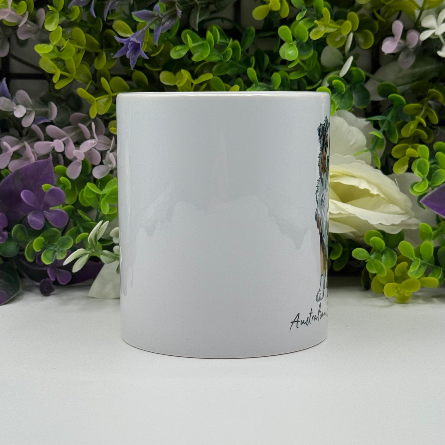 Australian Shepherd Dog Ceramic 11oz Mug: Handmade Dog Lover Gift