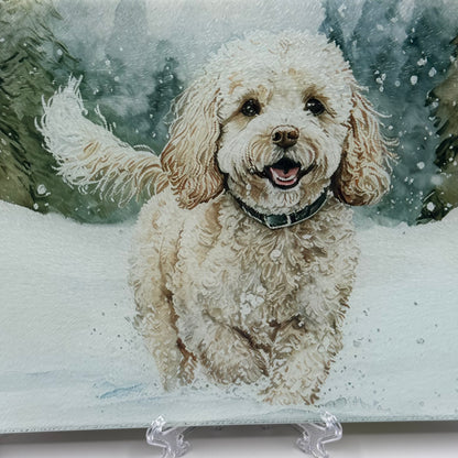 Cavachon 8inch x 11inch Glass Chopping Board