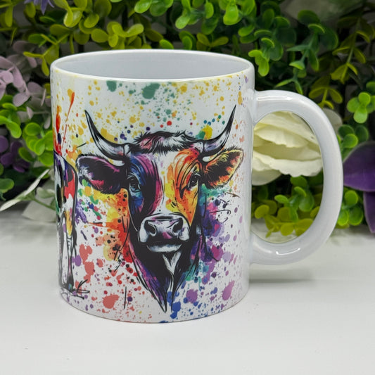 Cow Colourful 11oz Ceramic Mug