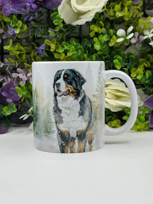 Bernese Mountain Dog 11oz Ceramic Mug: Handmade Pet Lover Gift
