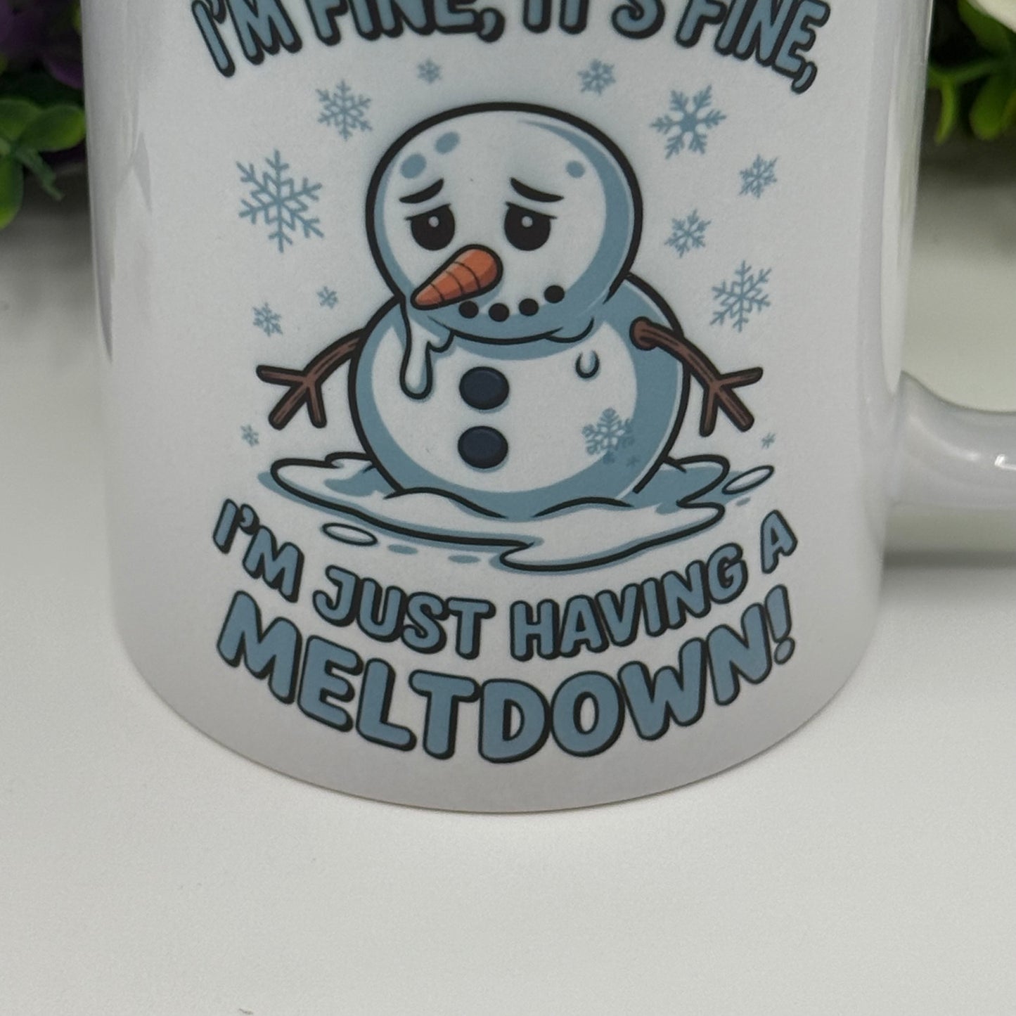 Snowman Melt Down 11oz Ceramic Mug