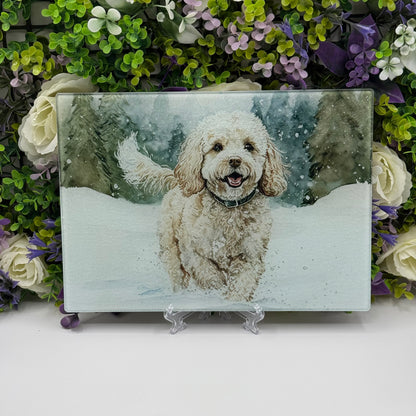 Cavachon 8inch x 11inch Glass Chopping Board