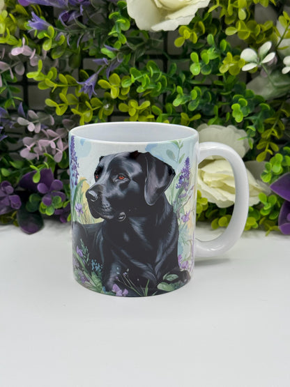 Labrador Floral Ceramic 11oz Mug