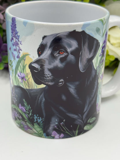 Labrador Floral Ceramic 11oz Mug