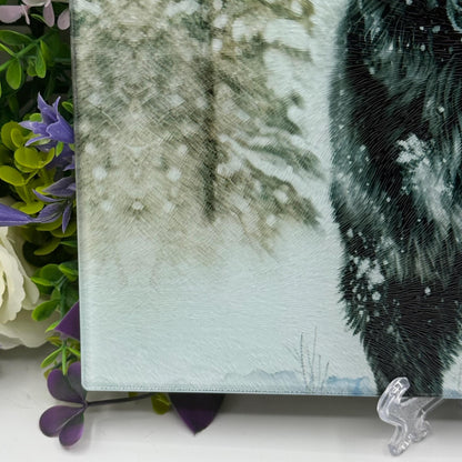 Newfoundland Winter 8inch x 11inch Glass Chopping Board
