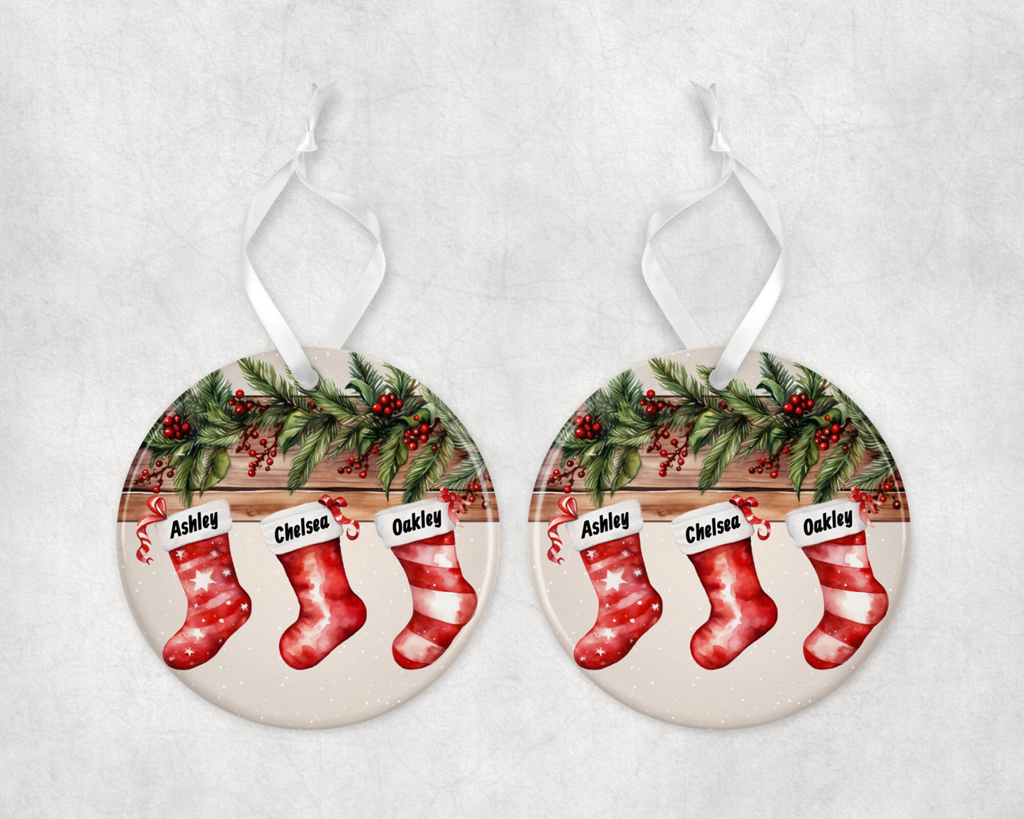 Personalised Christmas Stocking Ornament - Gifts, Keepsake, Memory Gifts