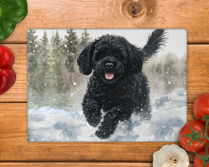 Cavapoo 8inch x 11inch Glass Chopping Board