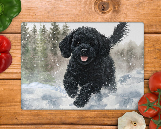 Cavapoo 8inch x 11inch Glass Chopping Board