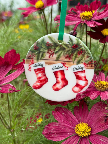 Personalised Christmas Stocking Ornament - Gifts, Keepsake, Memory Gifts