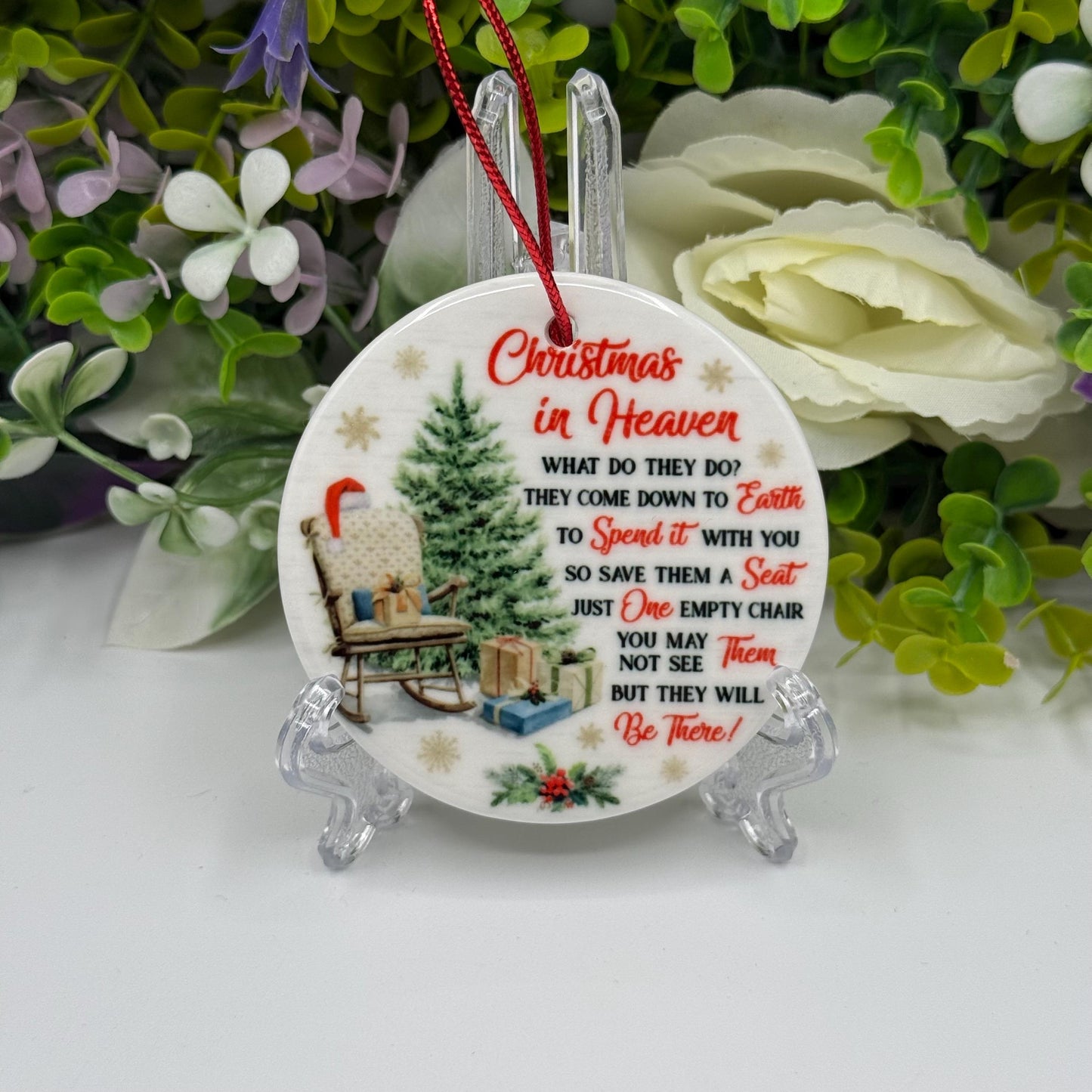 Christmas In Heaven Memorial Ceramic Ornament - Tree Decoration - Memorabilia Gifts