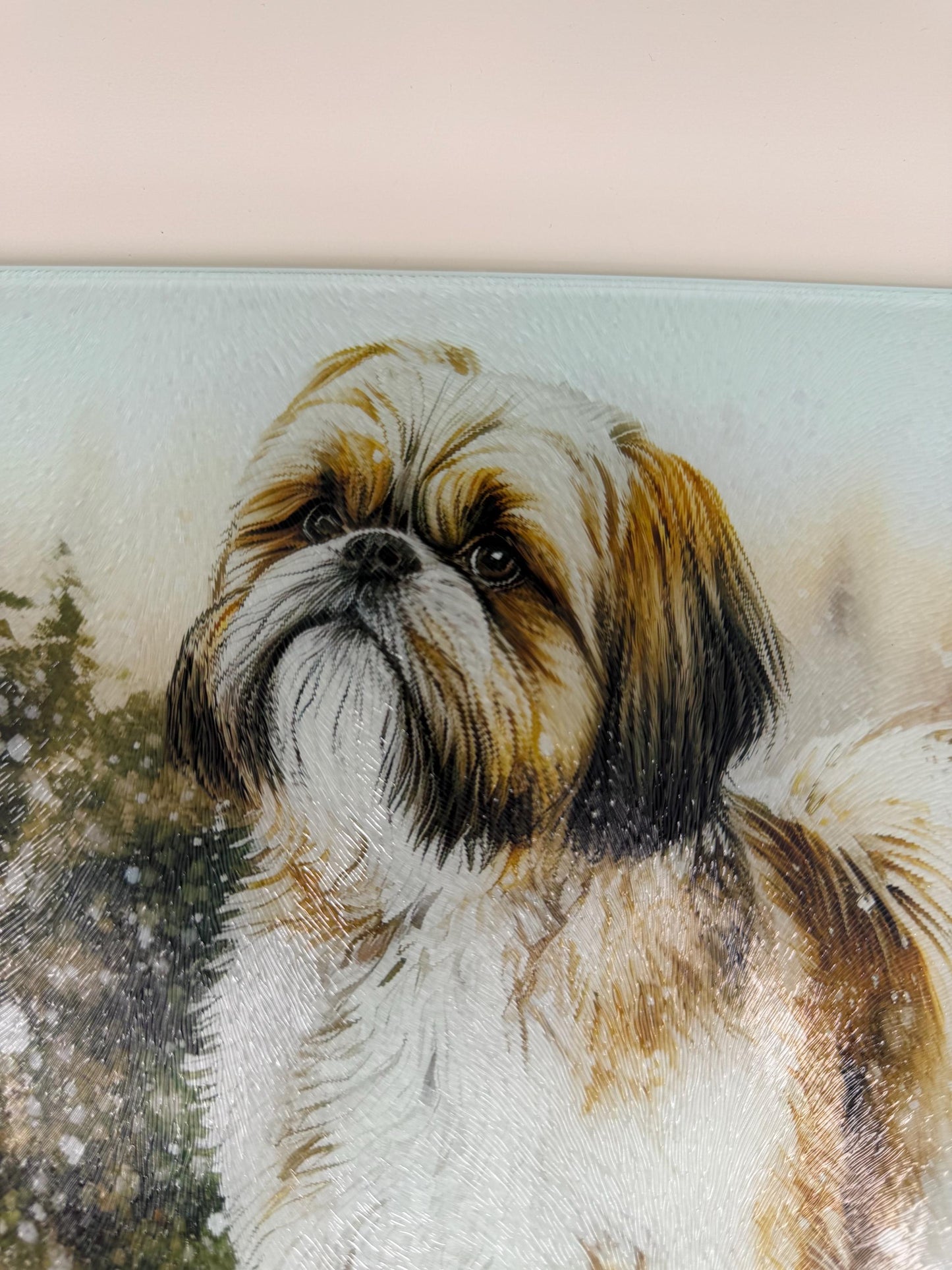 Shih Tzu 8inch x 11inch Glass Chopping Board