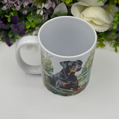 Doberman Lake Ceramic 11oz Mug: Handmade Coffee Gift for Pet Lovers