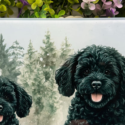 Cavapoo 8inch x 11inch Glass Chopping Board