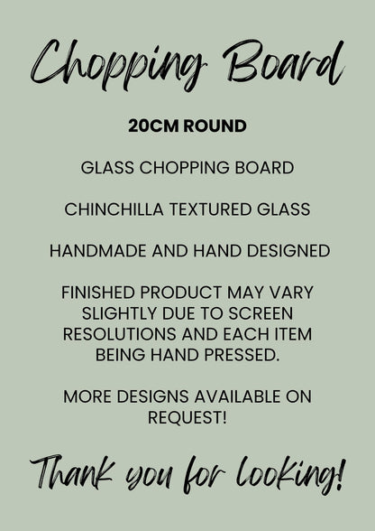 Horse Glass Round Tea Pot Holder/Chopping Board, Cutting Board