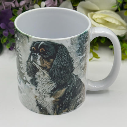 Cavalier King Charles Spaniel Tri Coloured 11oz Mug: Handmade Dog Lover Gift